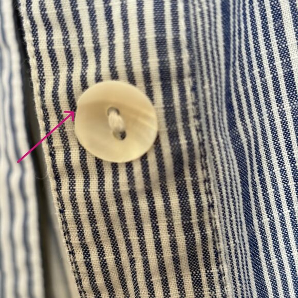 Club Z Striped Cotton Button-Front Beach Cover-Up / Shirt Dress - Picture 12 of 12